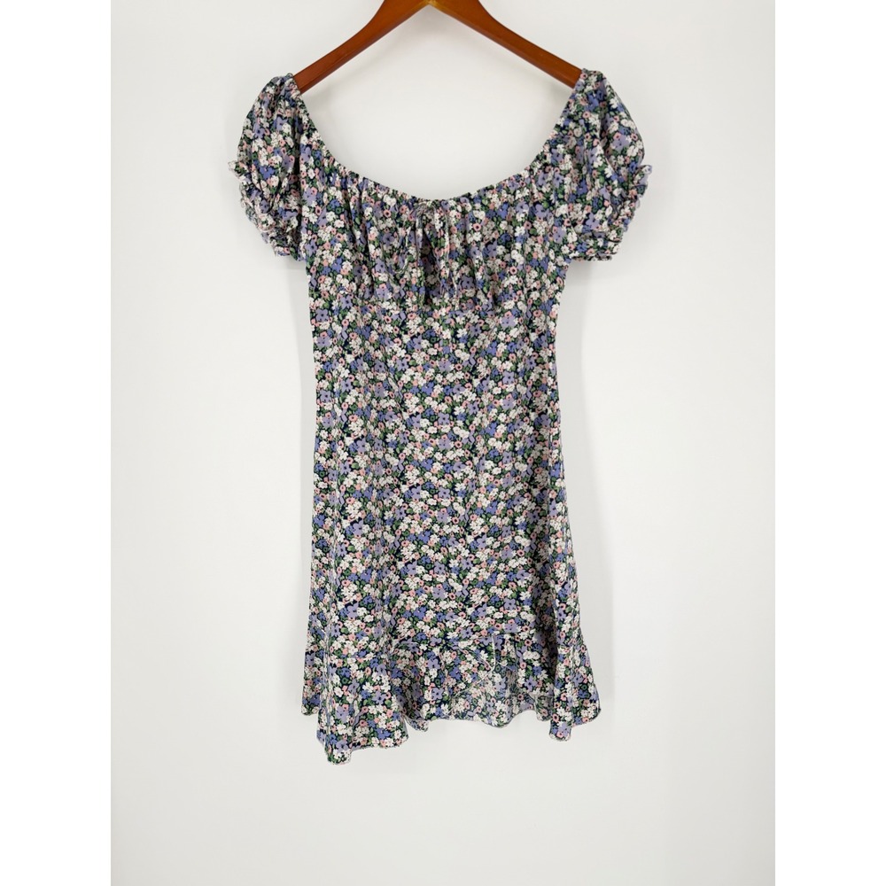 SHEIN Womens Milkmaid Dress Large Cottagecore Prairie Y2K Coquette Disty‎ Floral